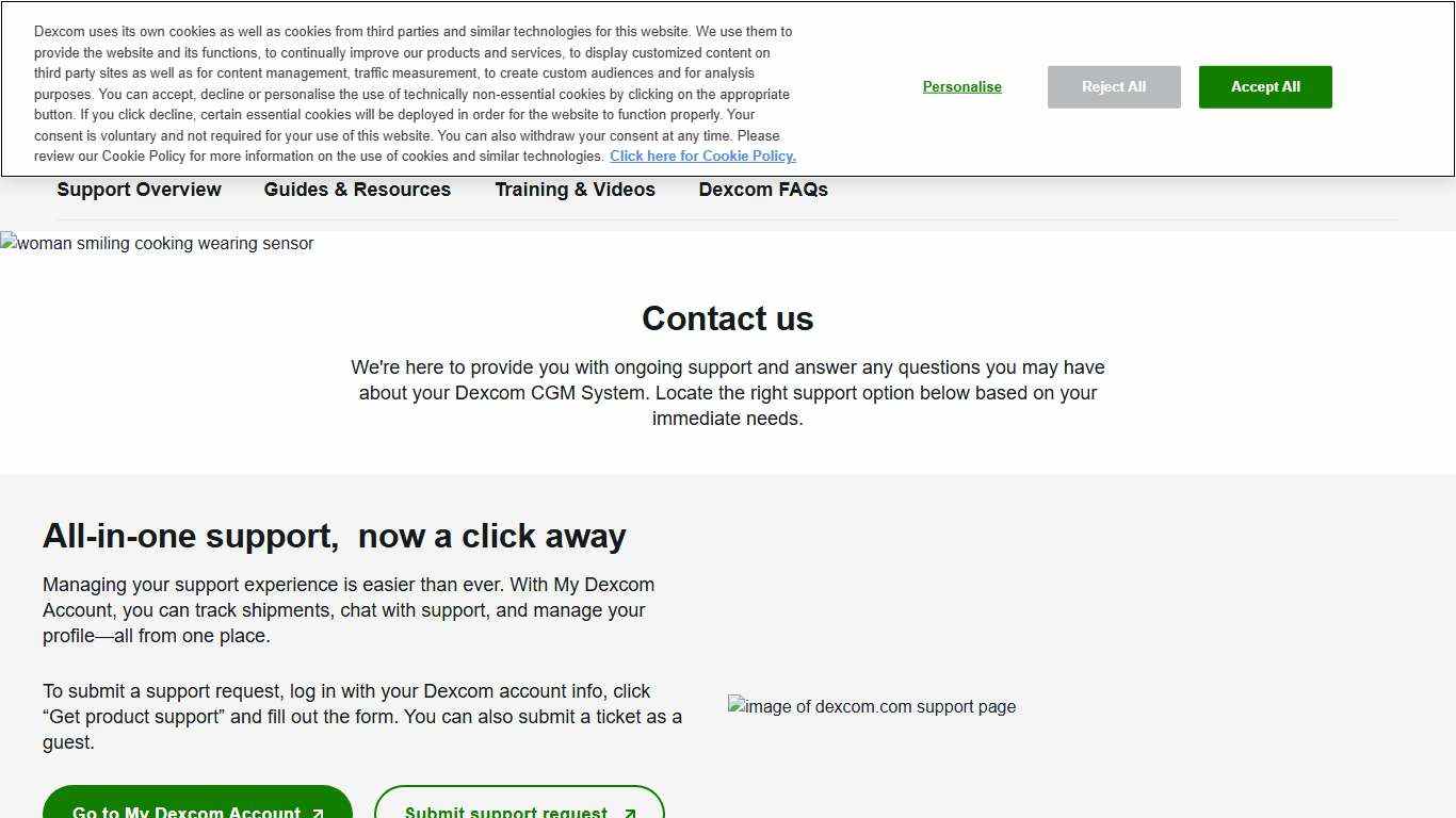 Contact Dexcom Customer Service for CGM Assistance Dexcom